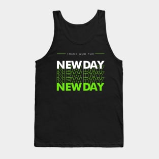 Christian Streetwear Thank God for New Day Design Tank Top